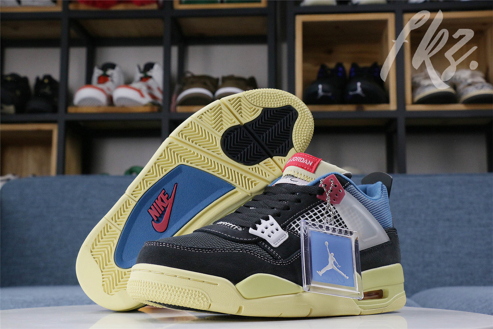 Union LA X Air Jordan 4 Retro Off Noir(GS) (LN5 A1 Batch)