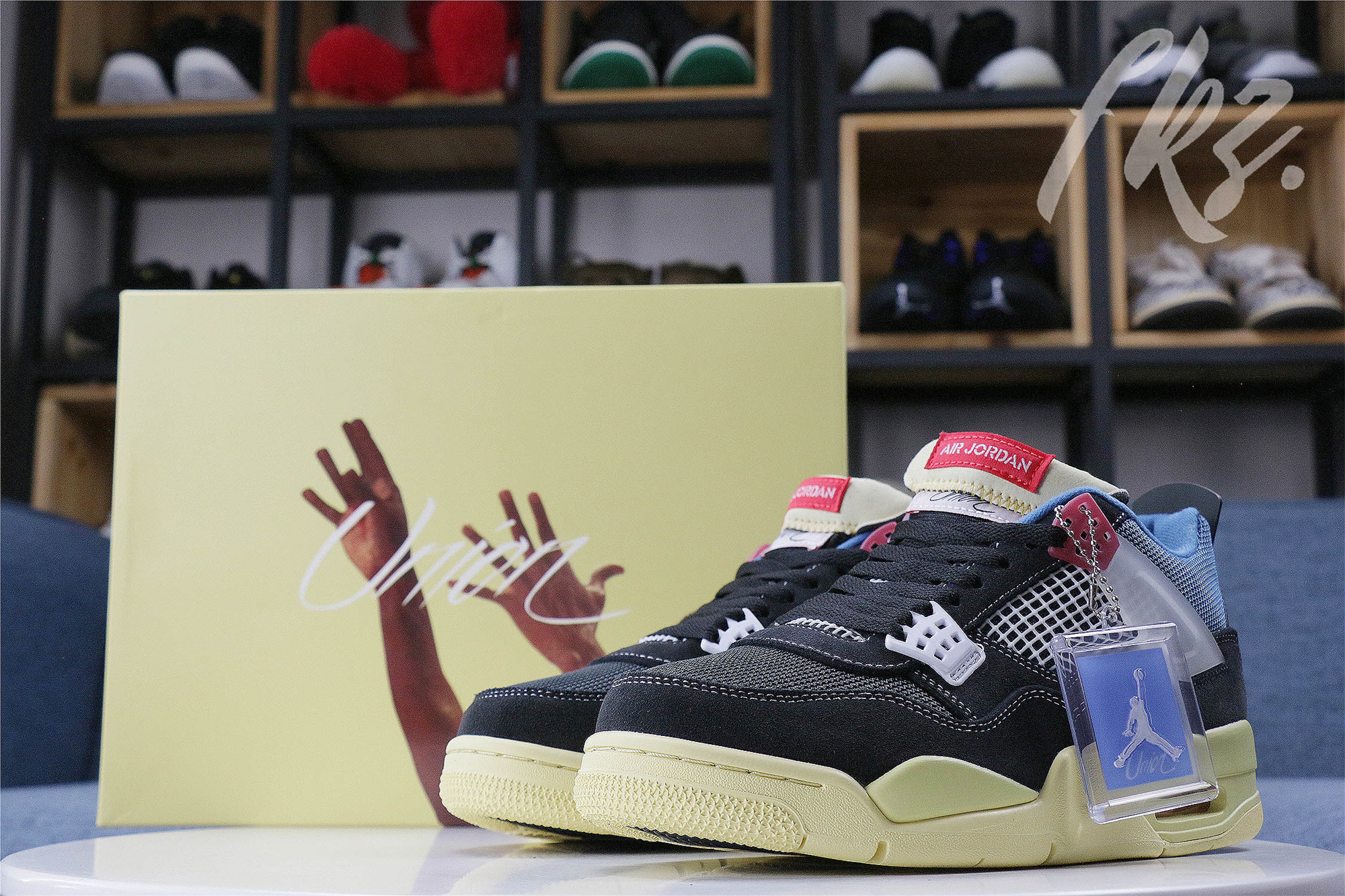 Union LA X Air Jordan 4 Retro Off Noir(GS) (LN5 A1 Batch)