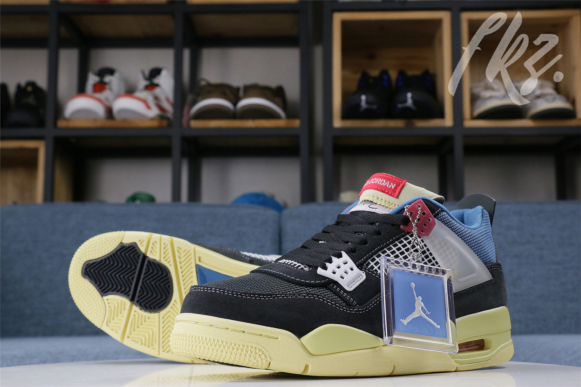 Union LA X Air Jordan 4 Retro Off Noir(GS) (LN5 A1 Batch)