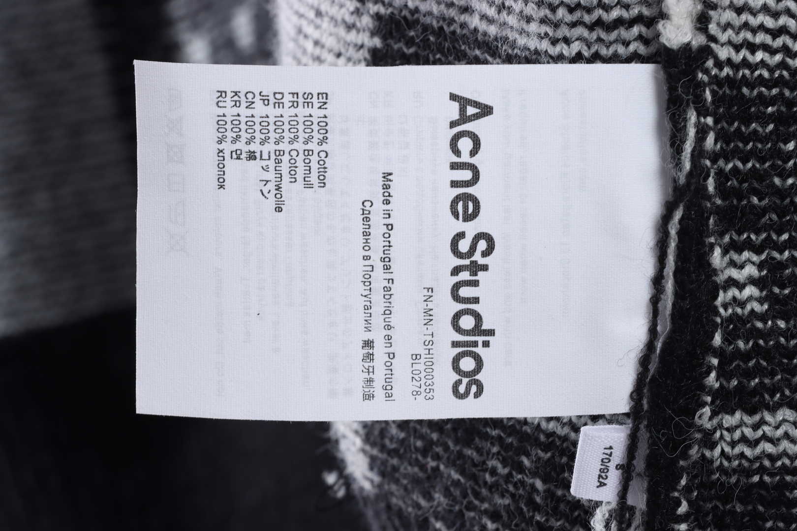 22S SACNE STUDIOS Checkerboard Square Smiley Crew Neck Sweater