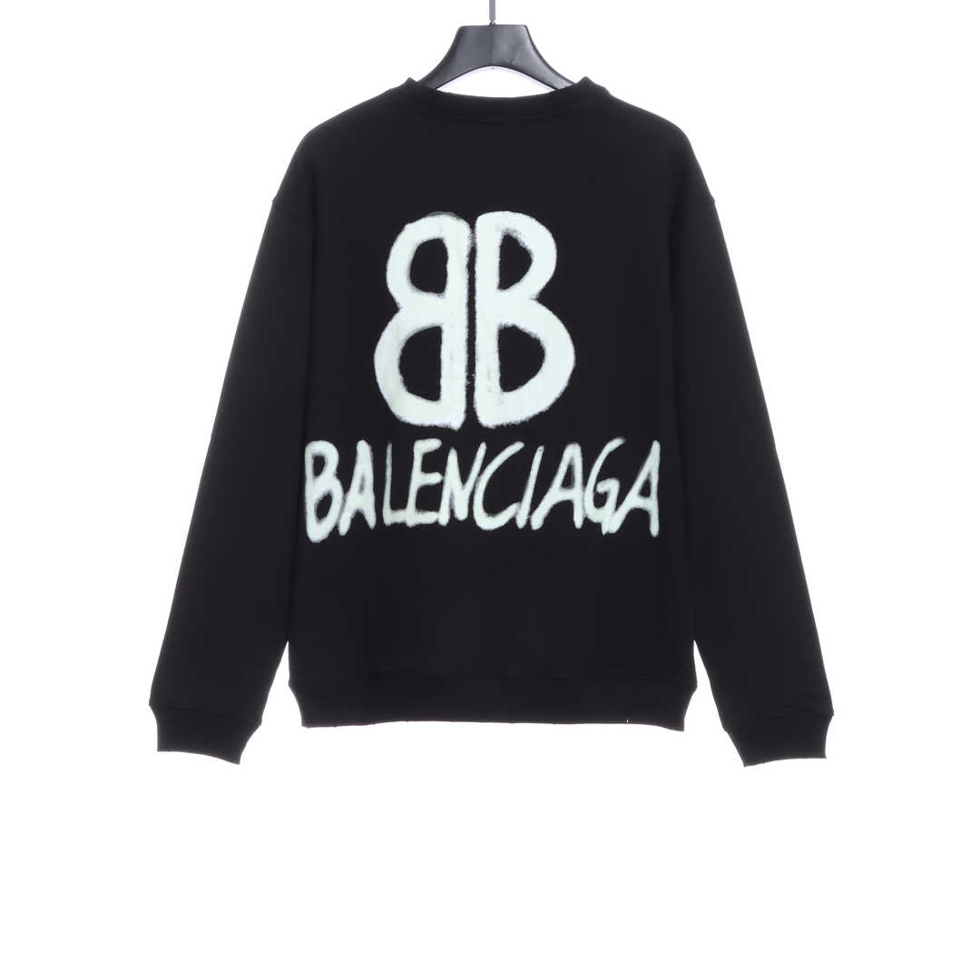 Bal3nc1-ga Double B Graffiti Luminous Sweater