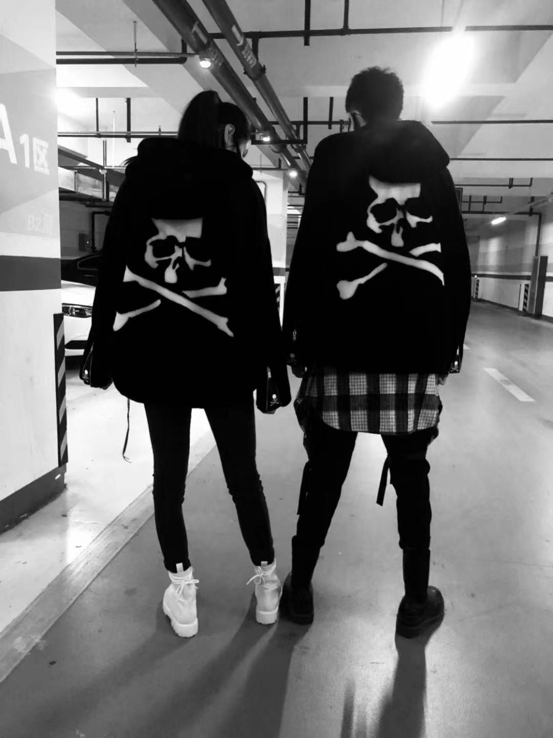 Mastermind Japan MMJ Big Skull Mink Fleece Hooded Fur Coat