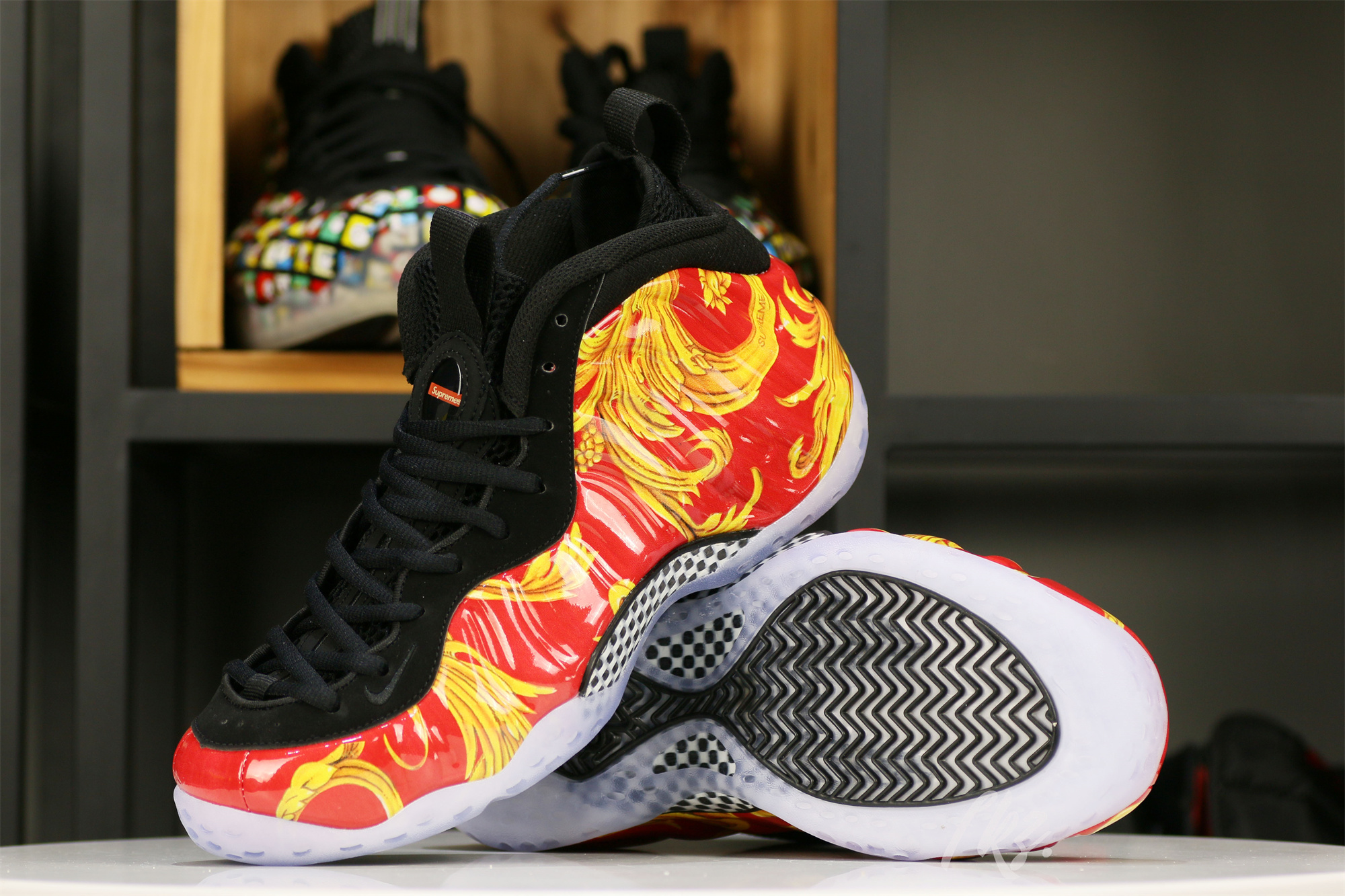 Supeme x Nike Air Foamposite One Red