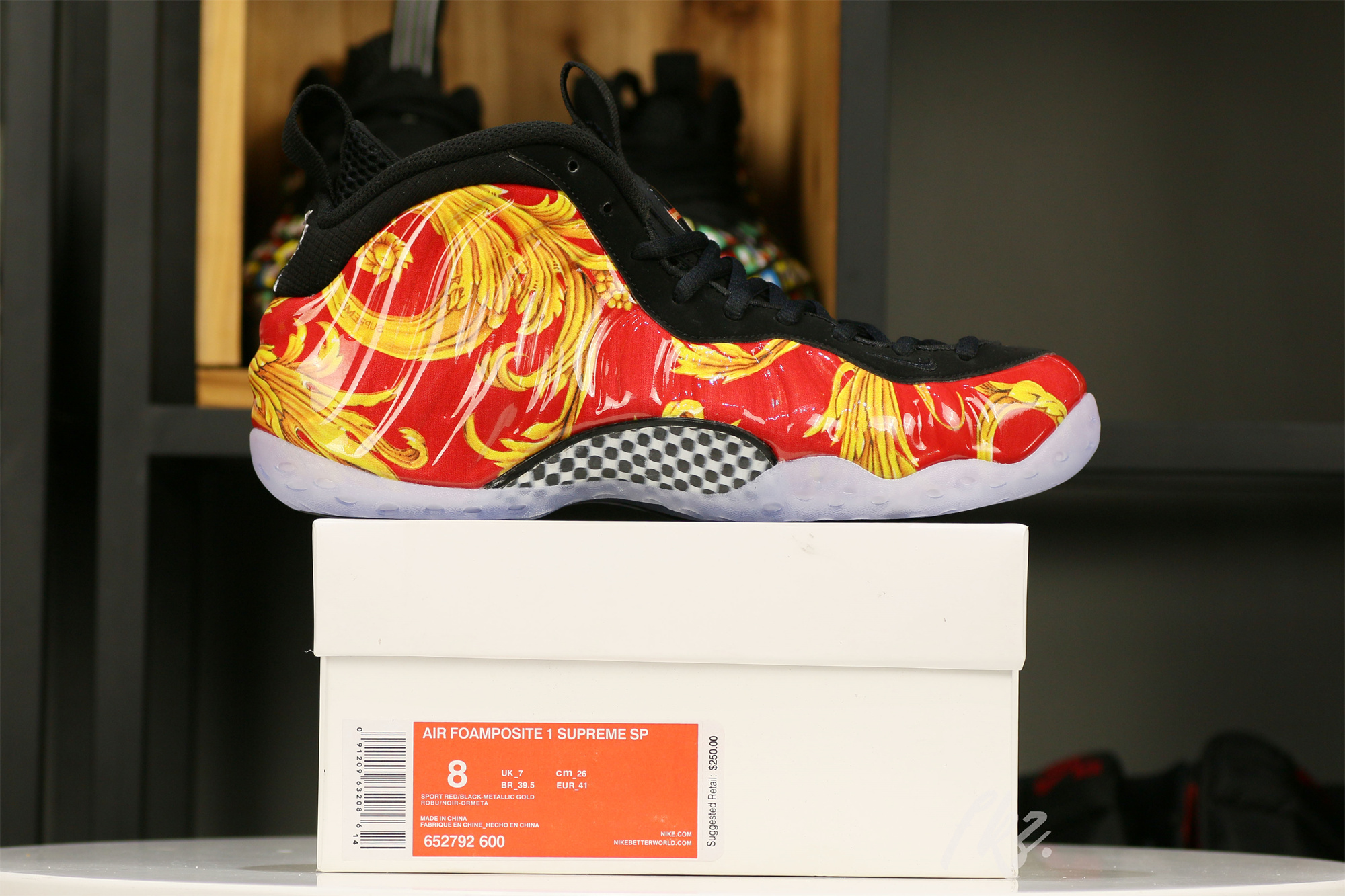 Supeme x Nike Air Foamposite One Red