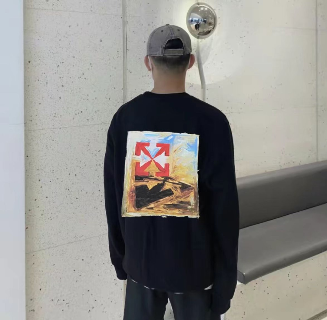 OFFWHITE (OW) environmental limited logo red arrow sweatshirt