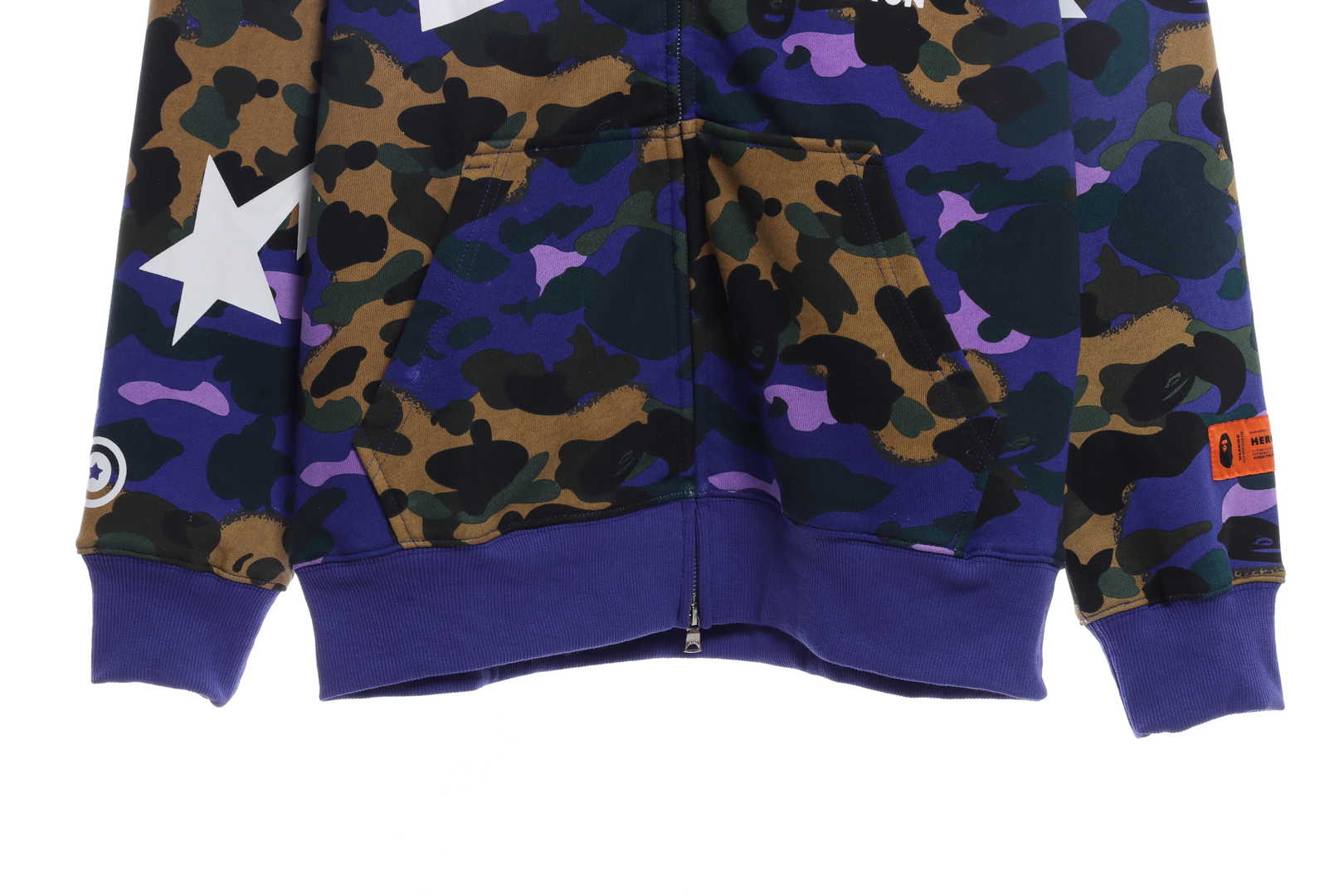BAPExHP Joint Purple Shark Zipper Hoodie