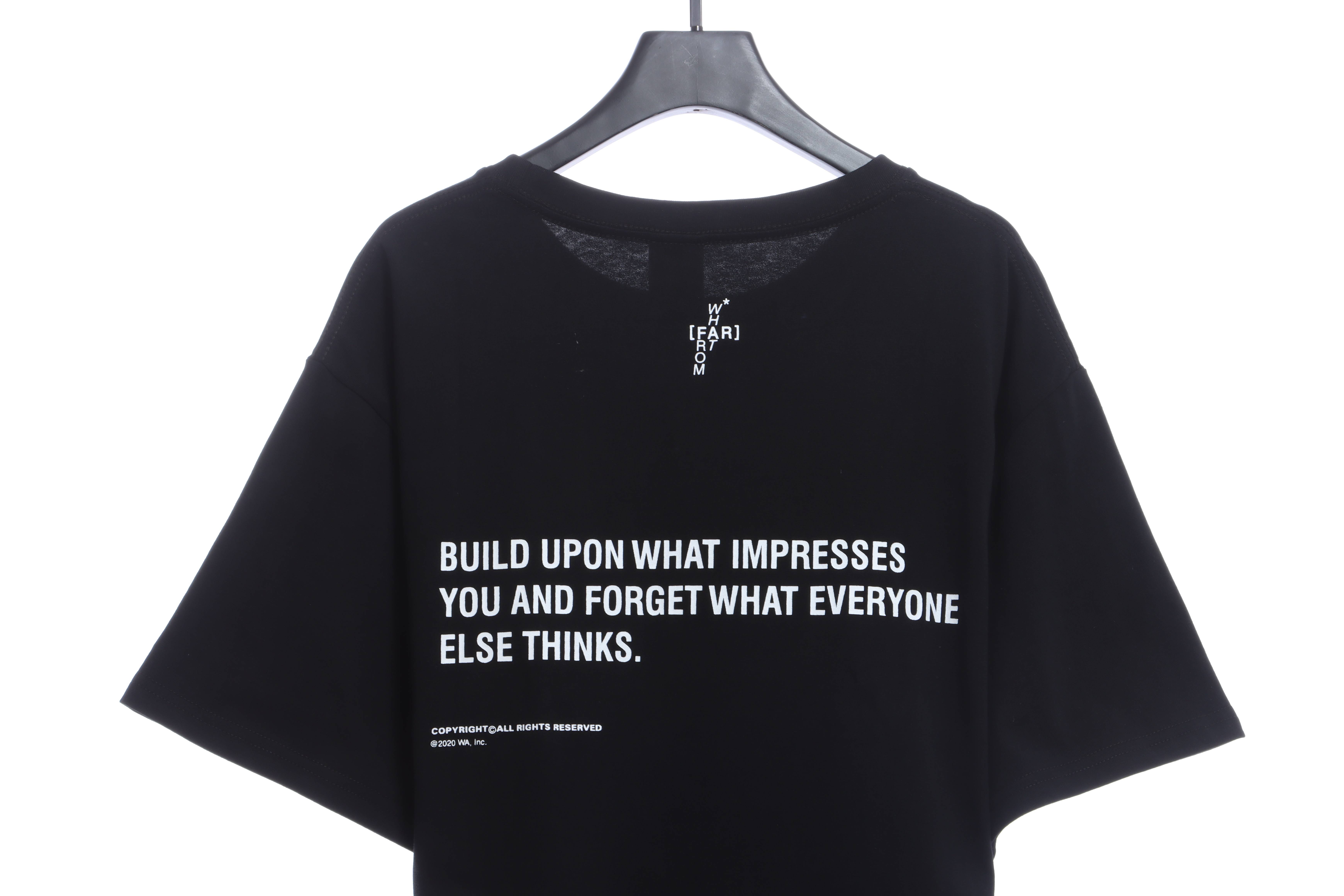 FAR.ARCHIVE Double Row Slogan Letter Short Sleeve T-Shirt