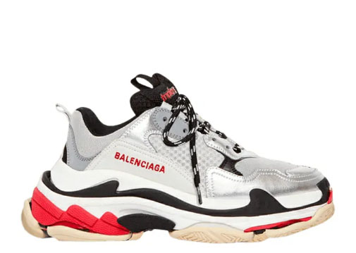 Balenciag* Triple S Trainer Black and silver
