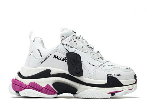 Balenciag* Wmns Triple S ‘White Black Fuchsia’