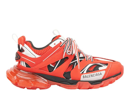 Balenciag* Track Sneaker ‘Clear Sole – Red’