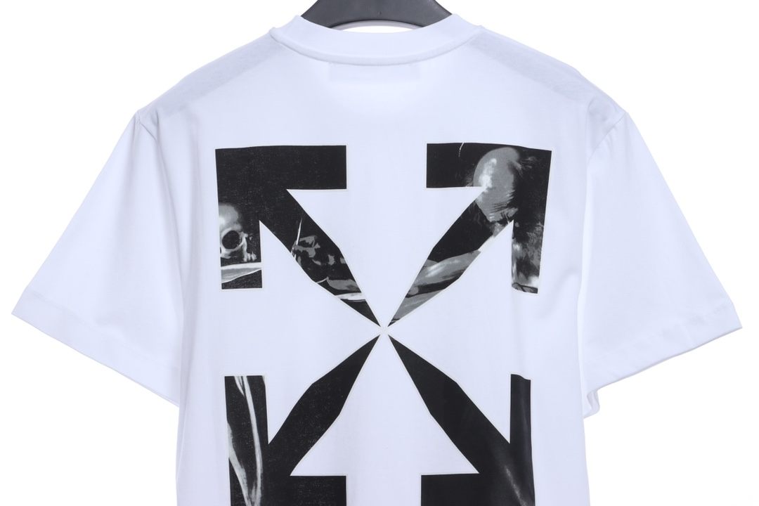 OW Caravaggio black and white religious short sleeves