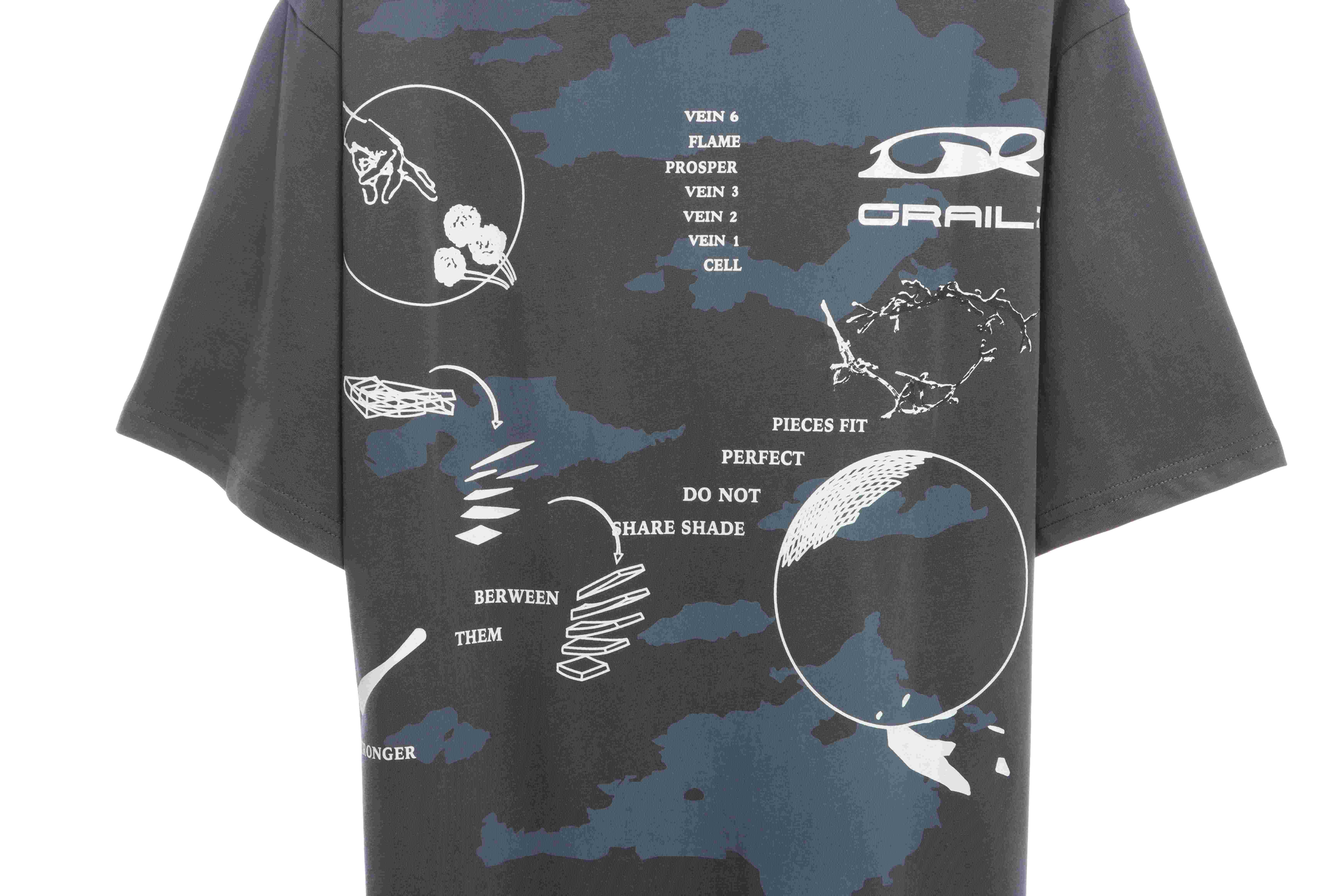 Gra1lz Map Print Short Sleeve T-Shirt