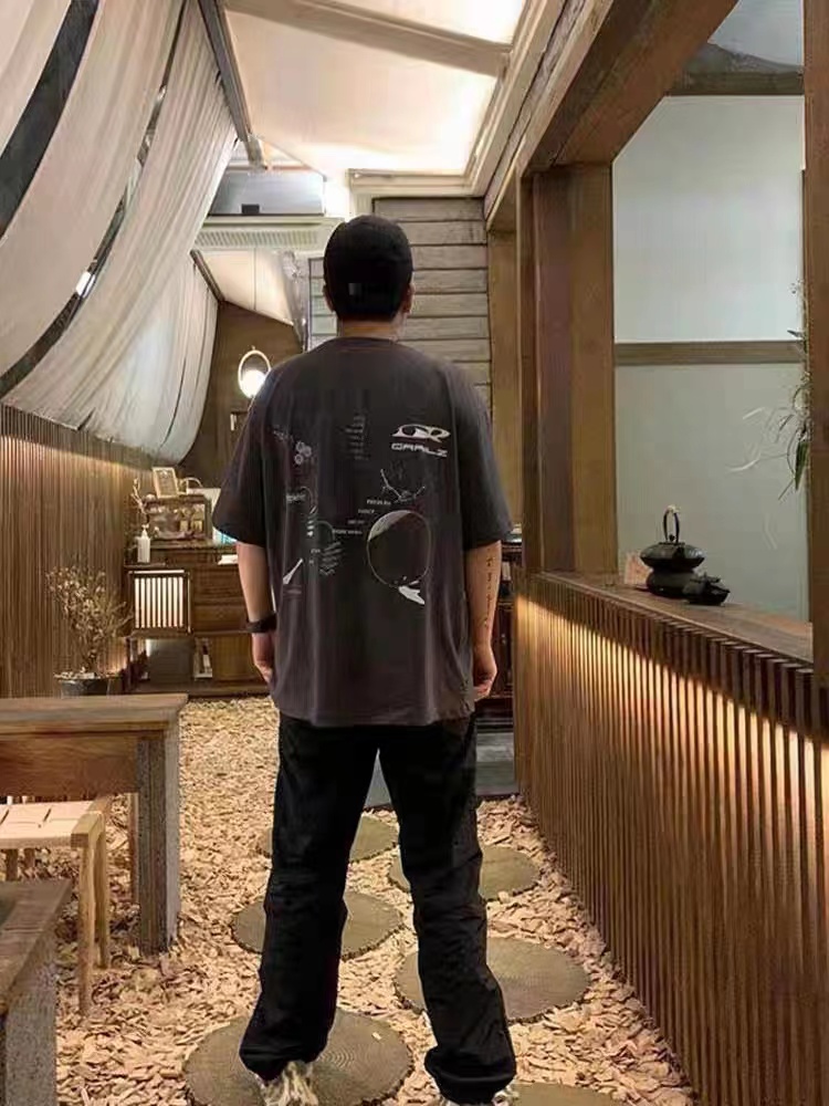 Gra1lz Map Print Short Sleeve T-Shirt