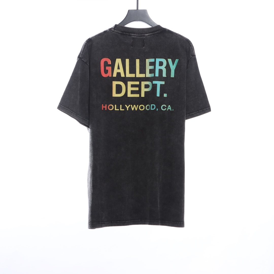 GALLERY DEPT retro gradient letter print short sleeves