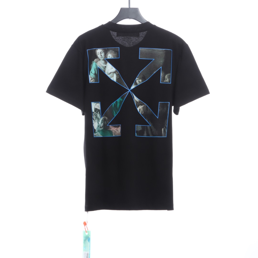 OW colorful religious print short sleeves