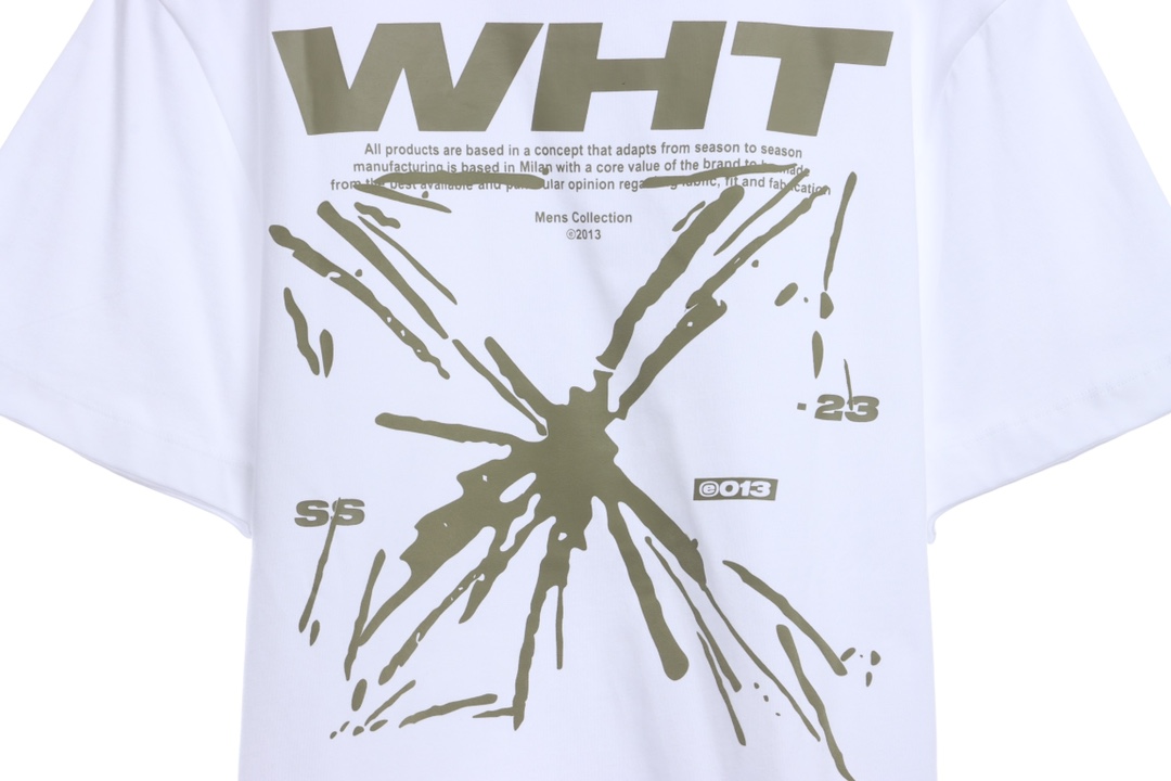 OW Sketch Splashed Ink Arrow Letter Short Sleeves