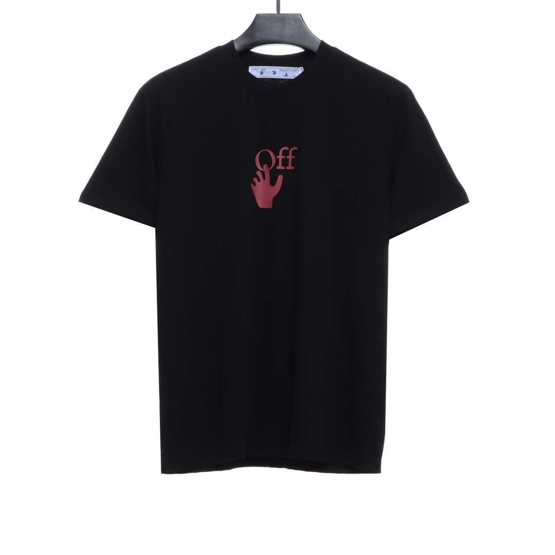 OW logo red graffiti arrow skull short sleeves