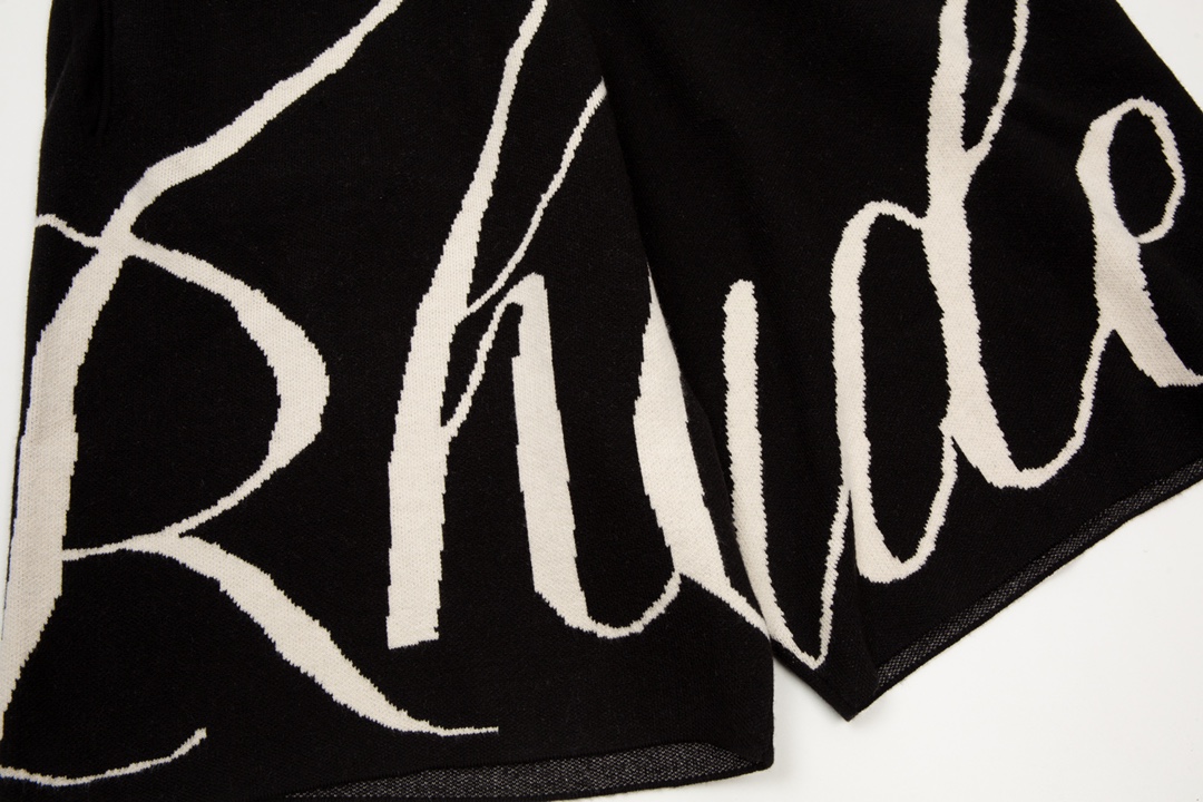 Rhud3 2023ss men’s and women’s knitted jacquard alphabet shorts