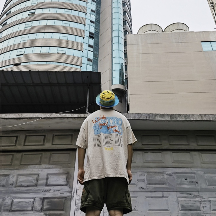 Travis Scott Letter lightning foam printing short sleeves