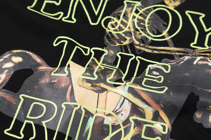 Travis Scott Concert retro art letter printing short sleeves