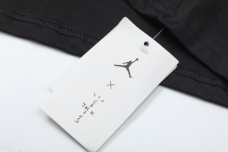 Travis Scott Flame printing water drill round collar and short sleeves