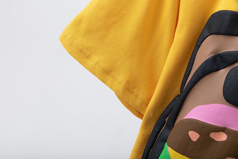 Travis Scott Foam hamburger mouth pattern short sleeves