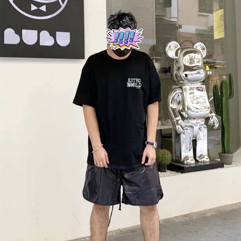 Travis Scott Cactus Jack Astroworld Staff head printing short sleeves