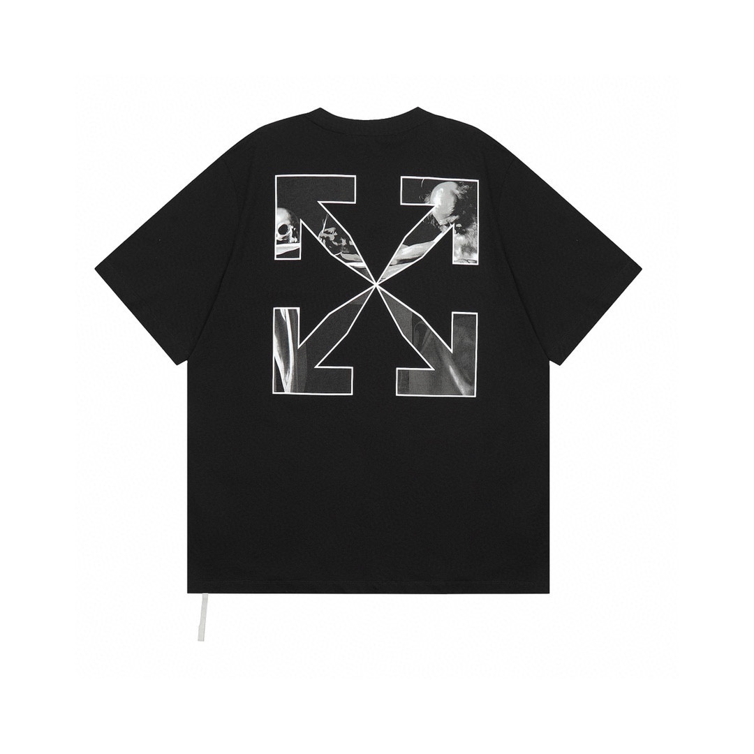 Ow Caravaggio black and white religious short sleeves