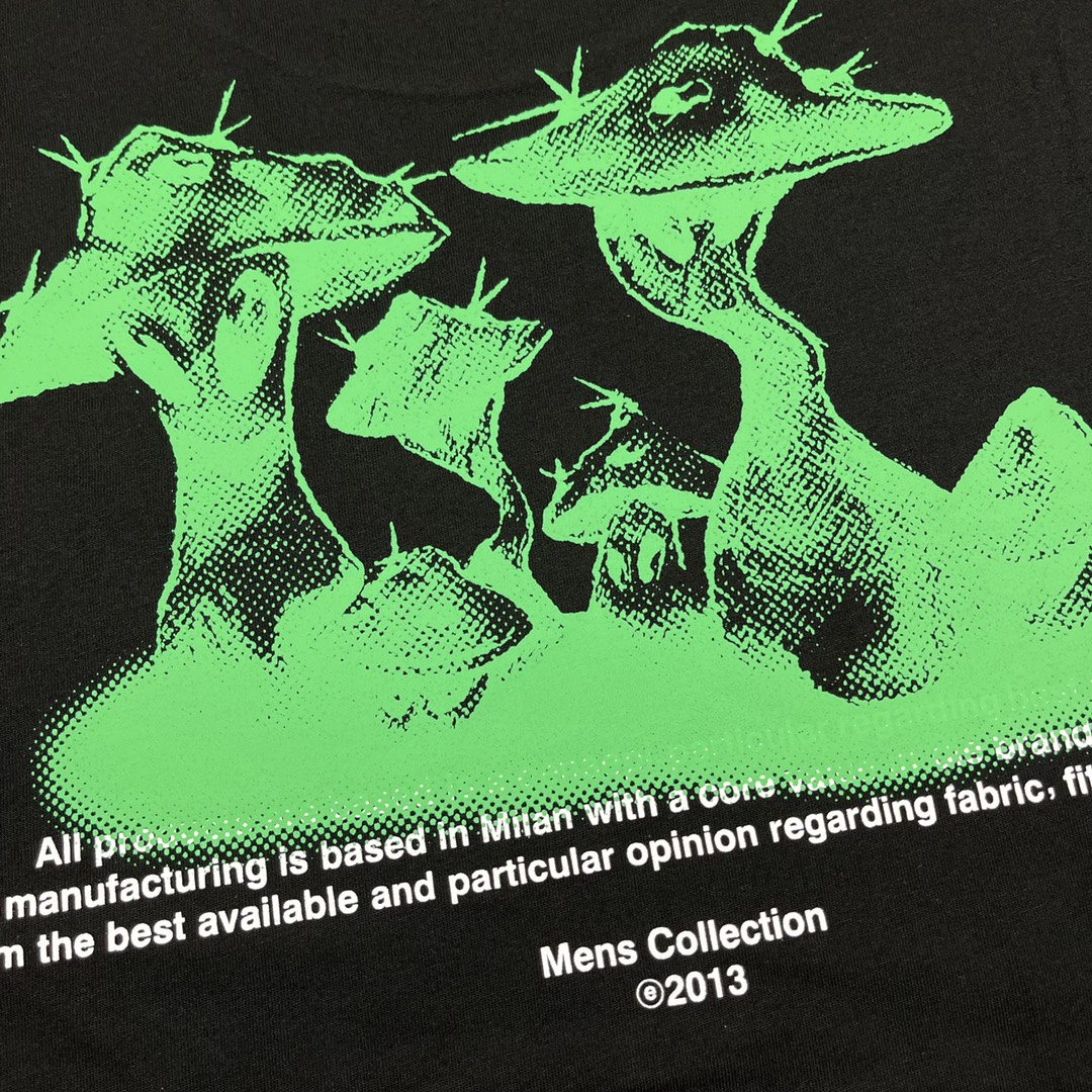 Ow green mushroom π printing short sleeves