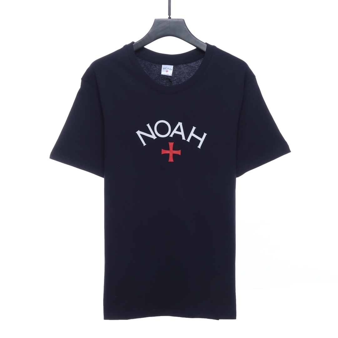 NOAH cross print letter short sleeve