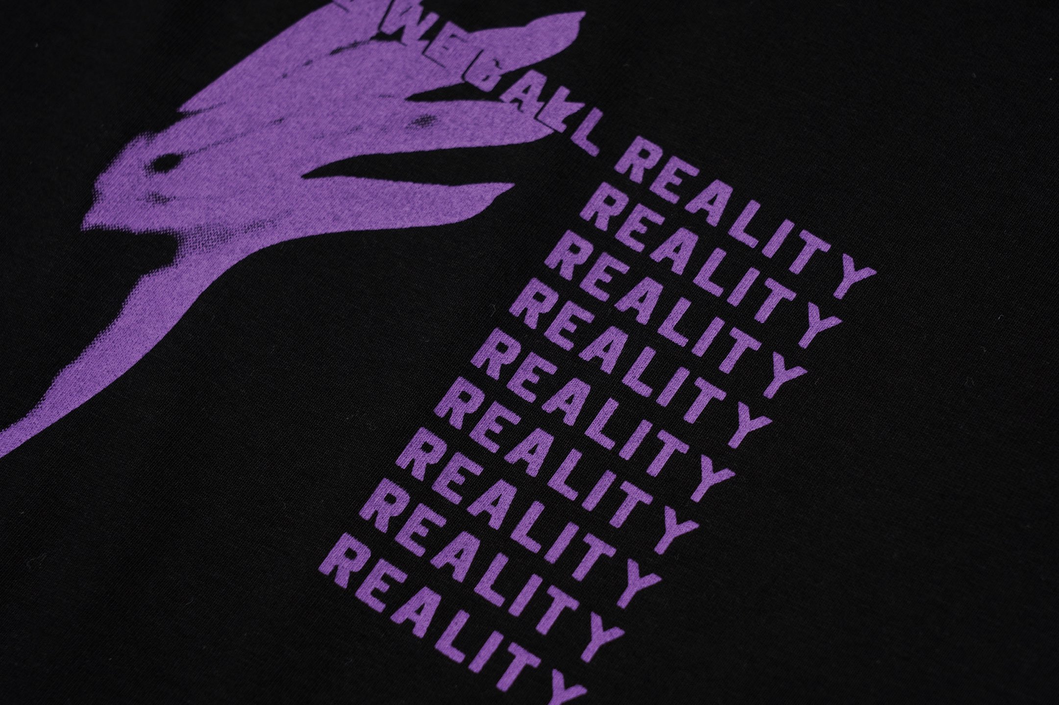 RAF SIMONS Girl portrait slogan print short-sleeved T-shirt black