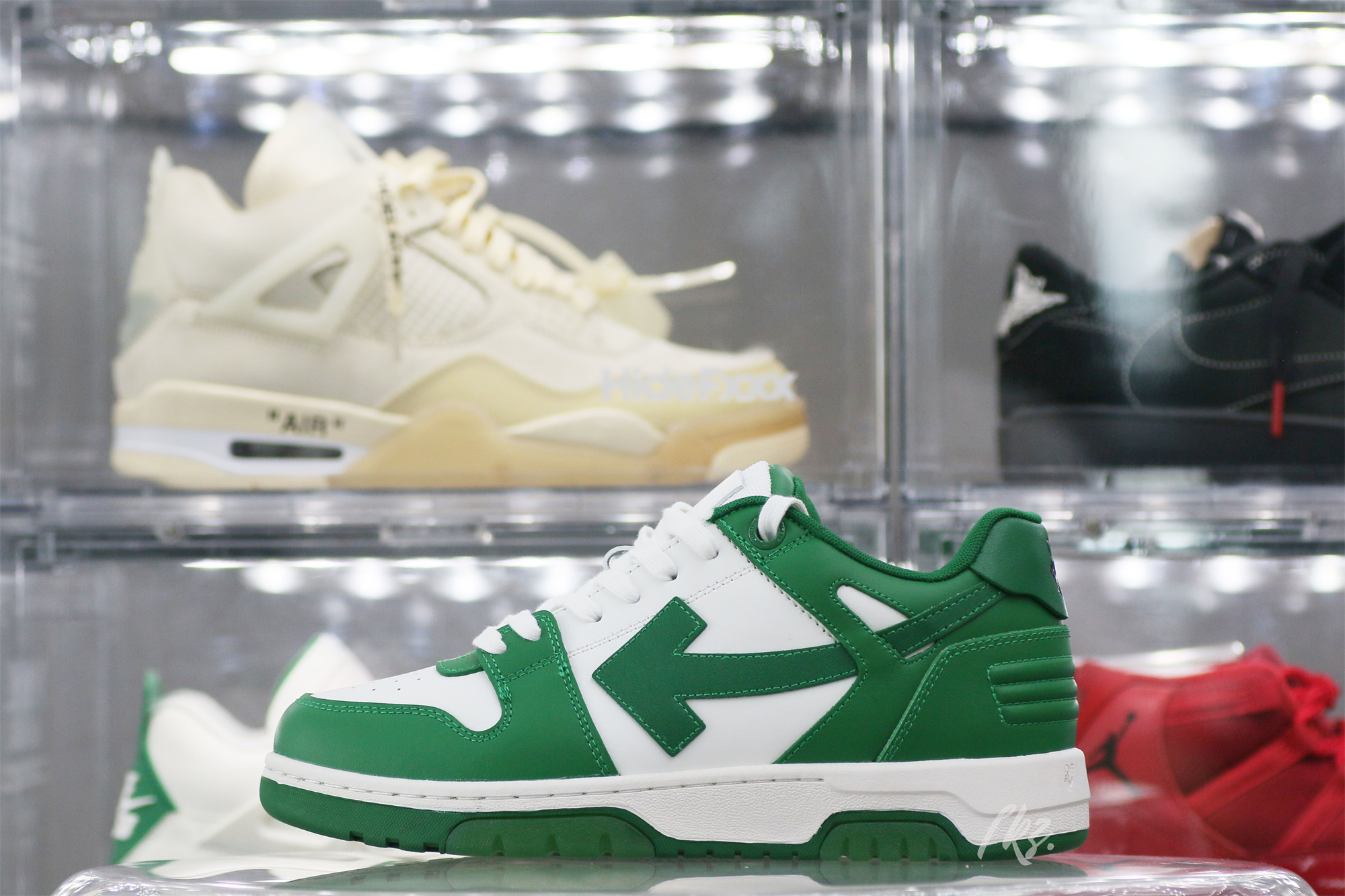 Off-White Green and White Out Of Office Sneaker