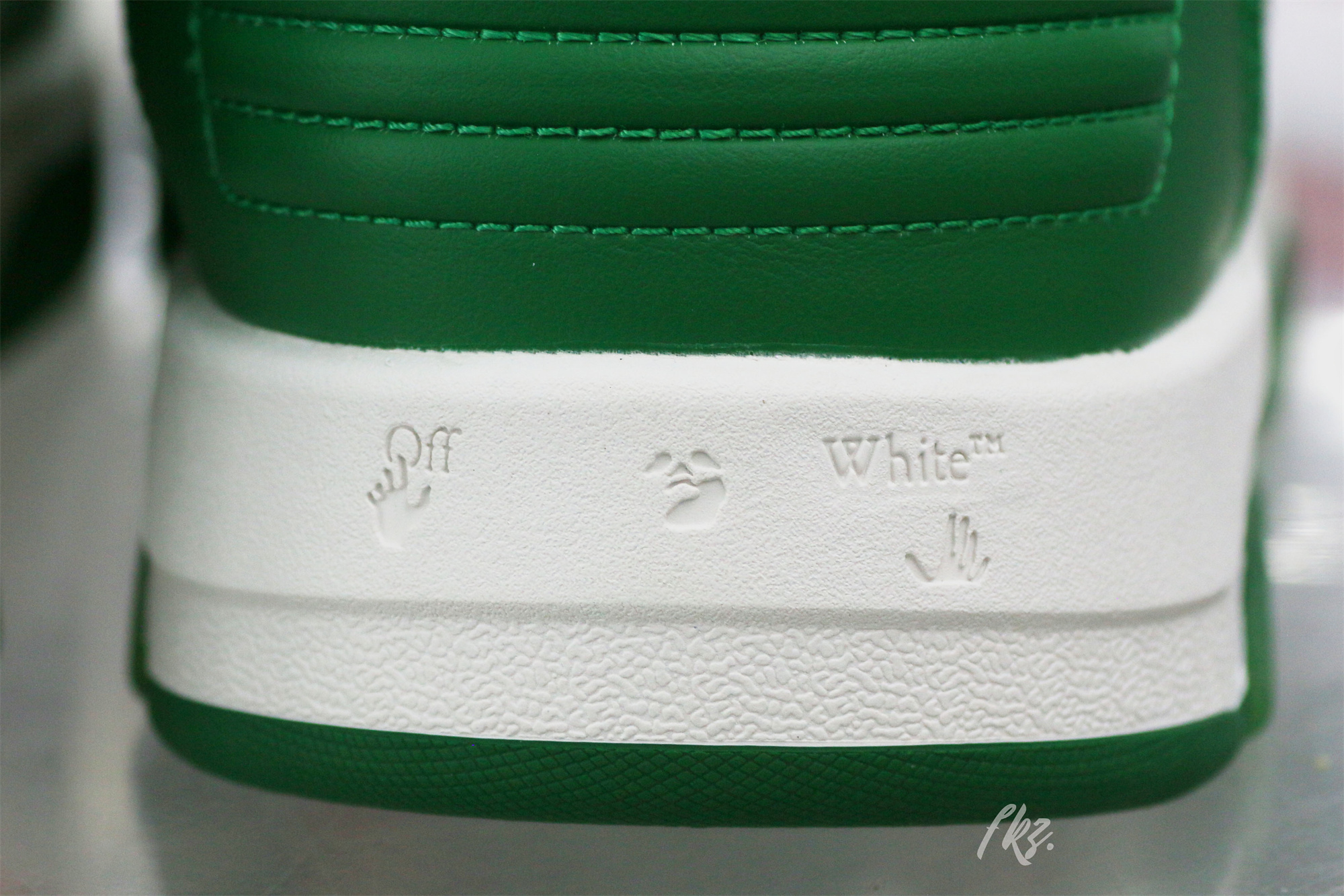 Off-White Green and White Out Of Office Sneaker