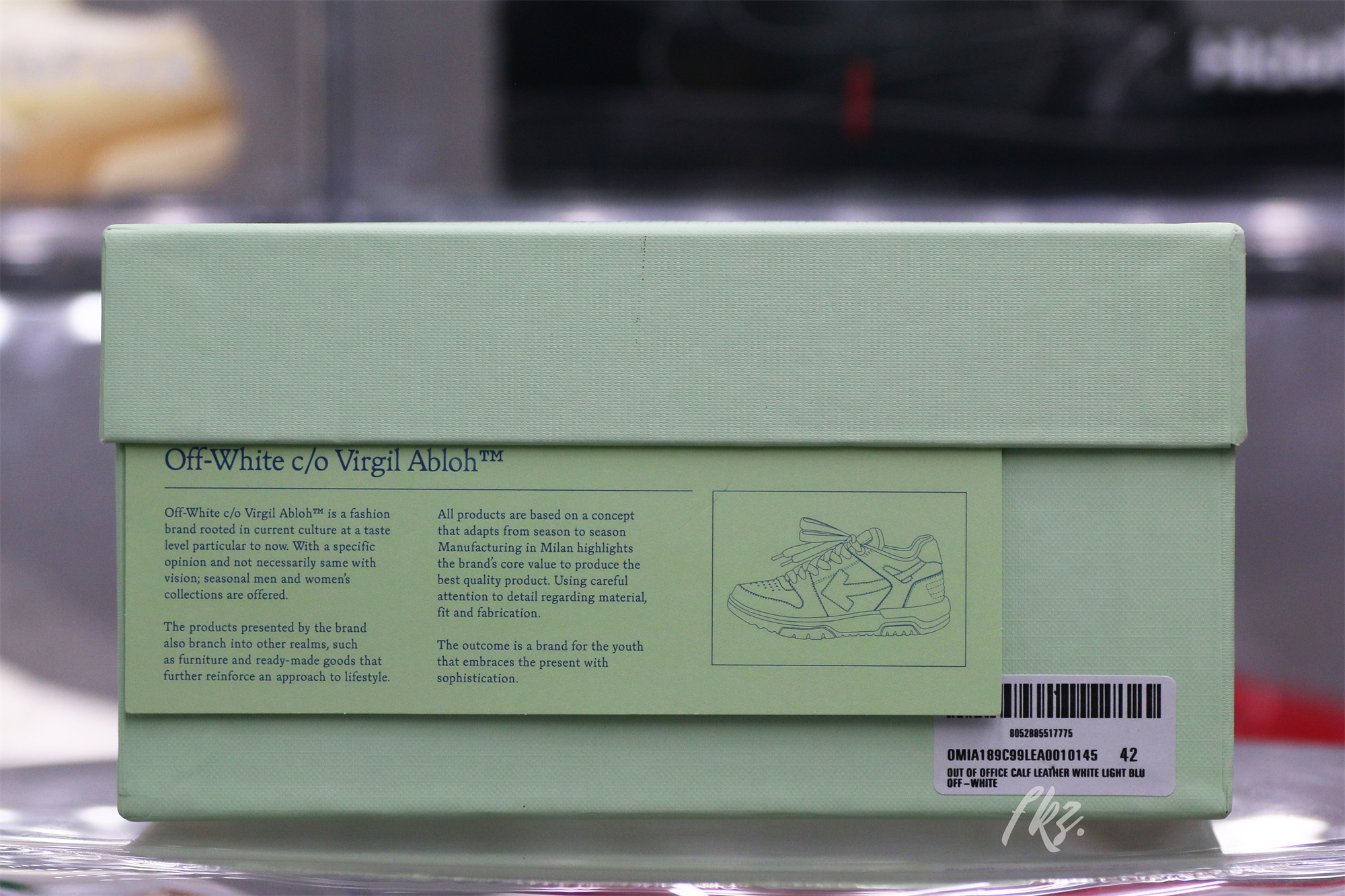 OFF-WHITE White & Blue Out Of Office Sneakers