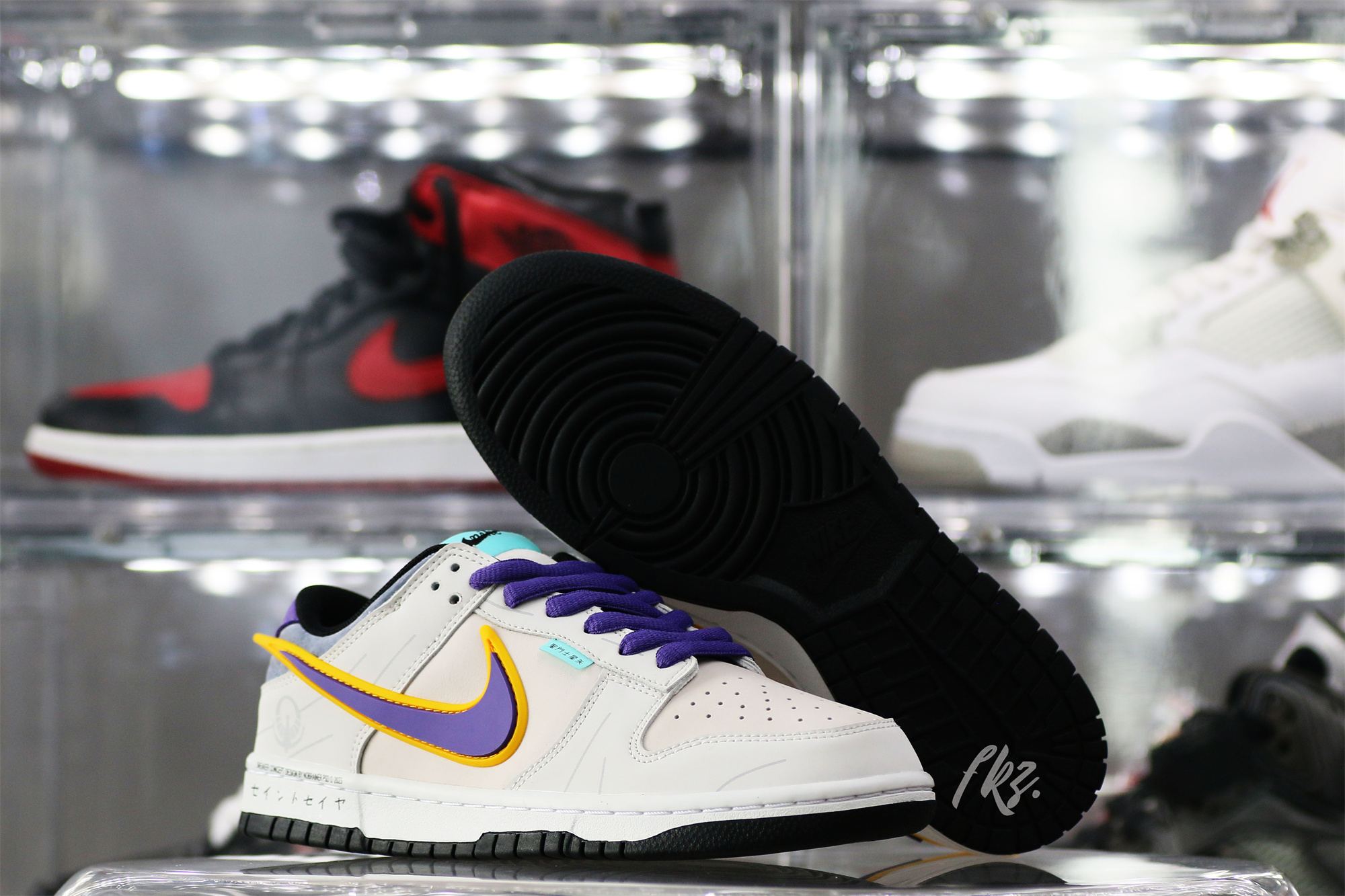 Nike SB Dunk Low & Athena Sail Pink Purple Gold