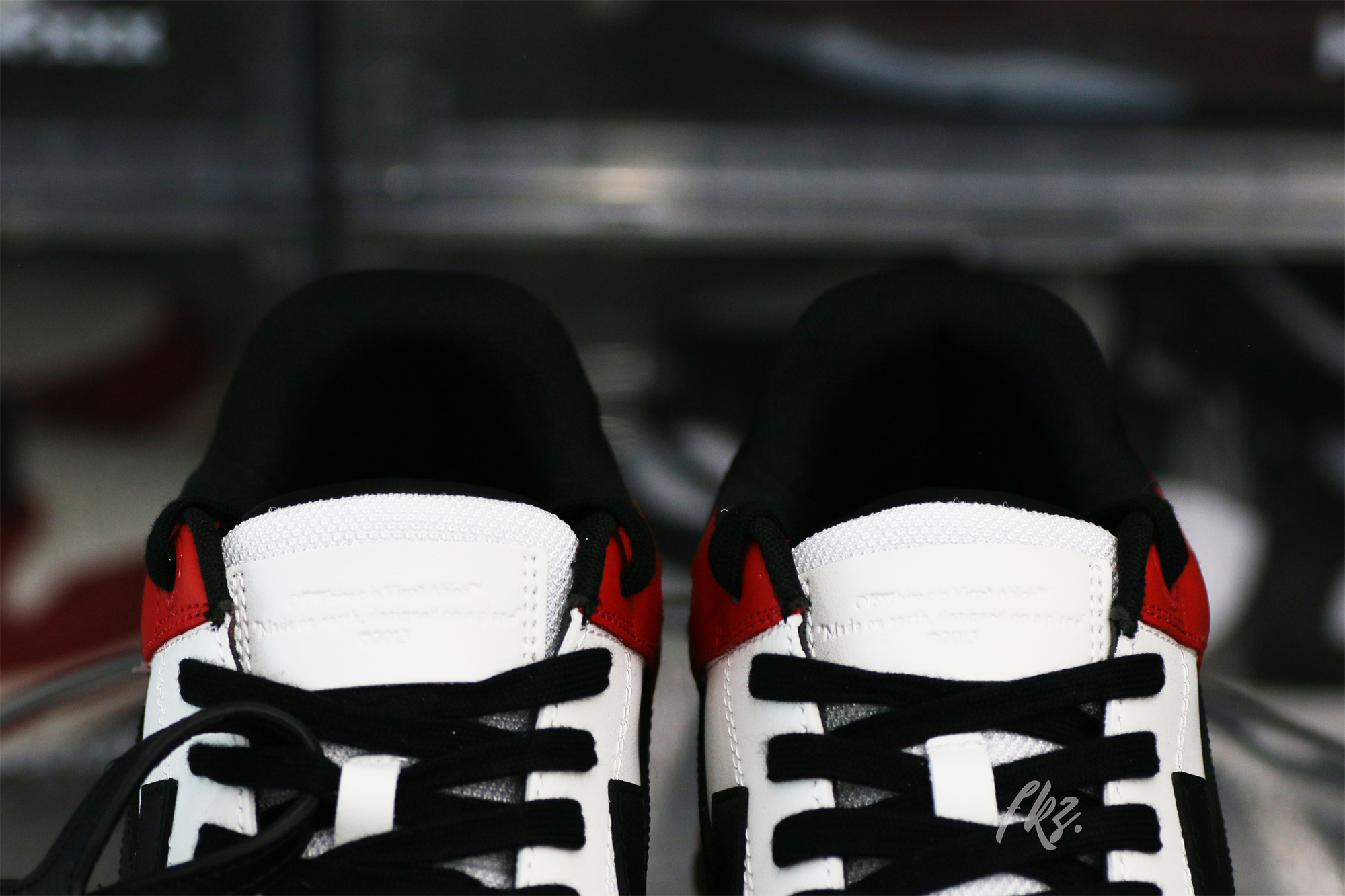 OFF-WHITE White & Black Red ‘Out Of Office’ Sneakers