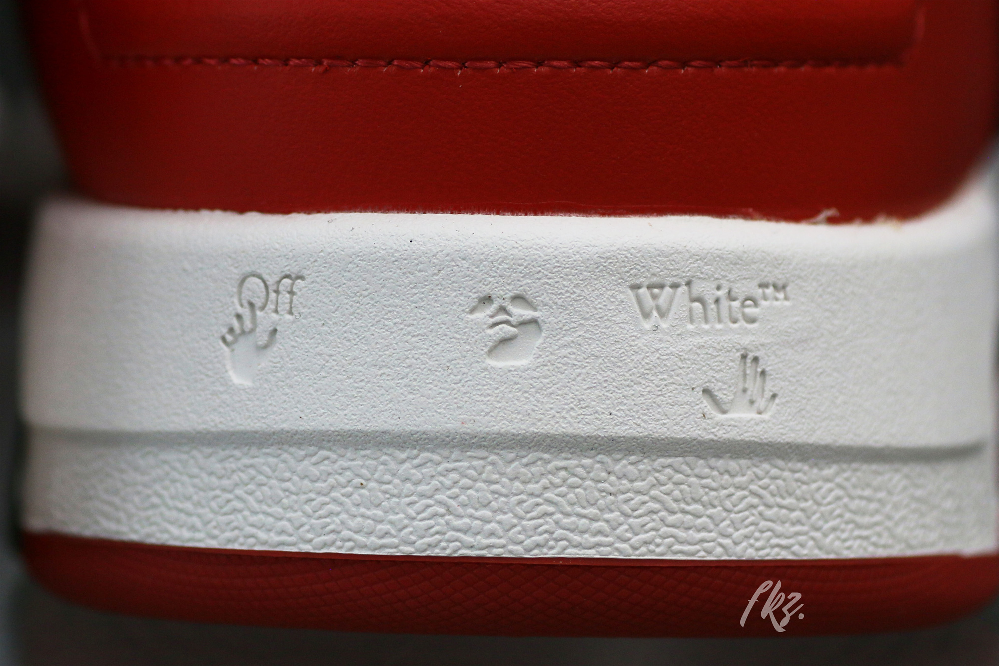 OFF-WHITE White & Black Red ‘Out Of Office’ Sneakers