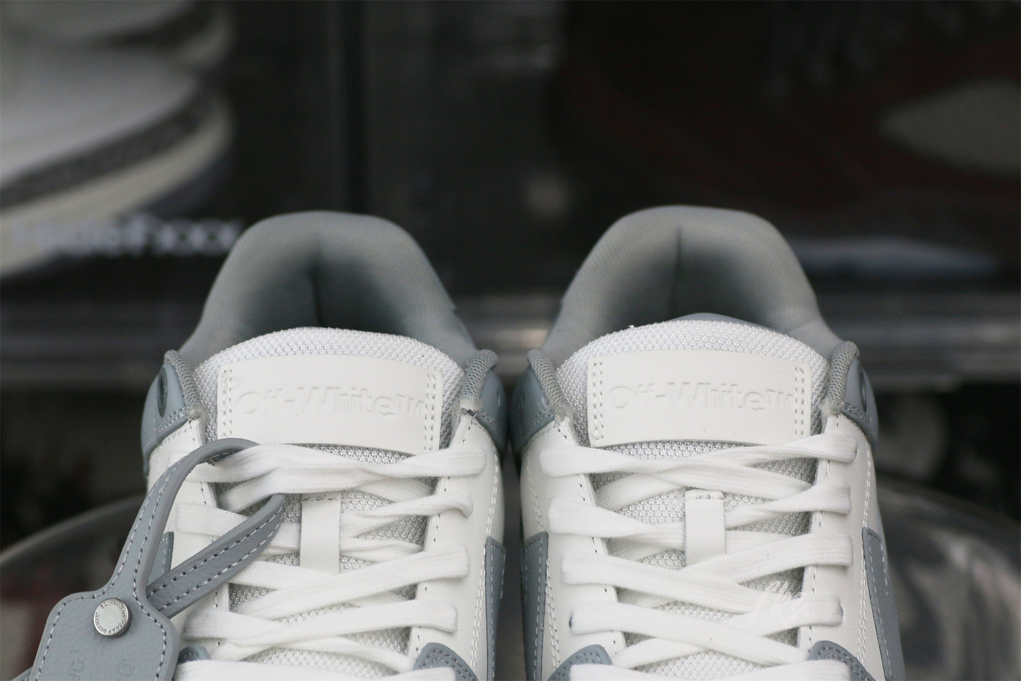 OFF-WHITE White & Gray Out Of Office Sneakers