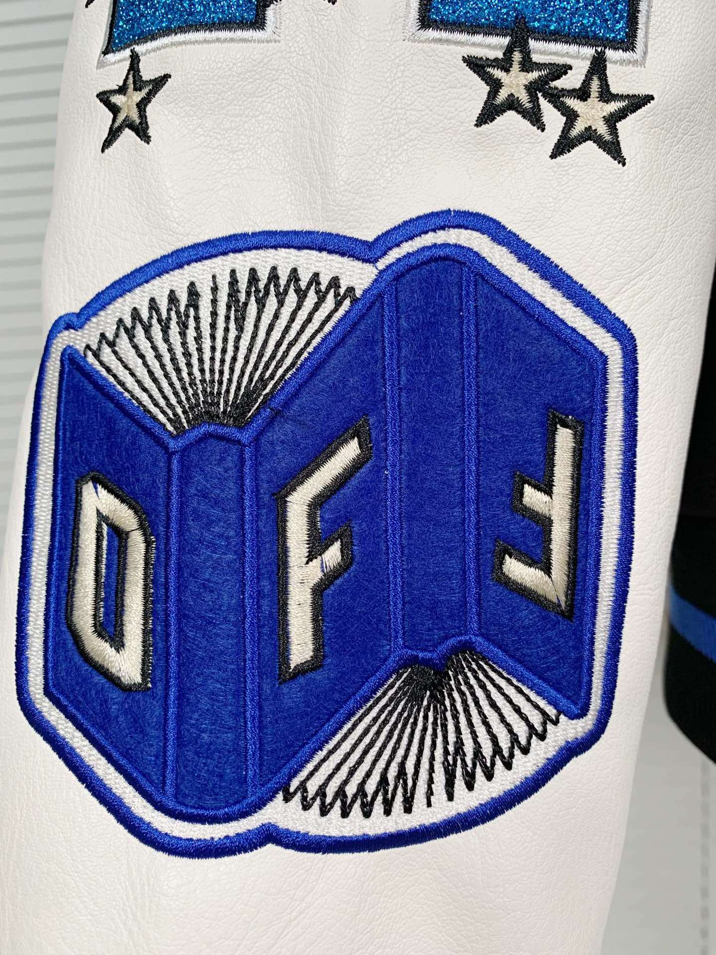 Off white Ow Black/ivory bomber jacket