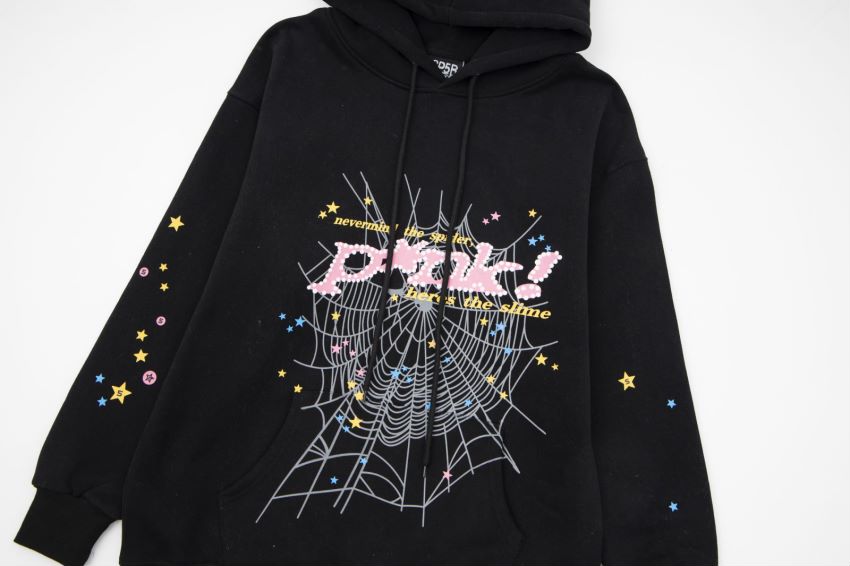 Sp5der Logo Pullover Hoodie Pink Suits