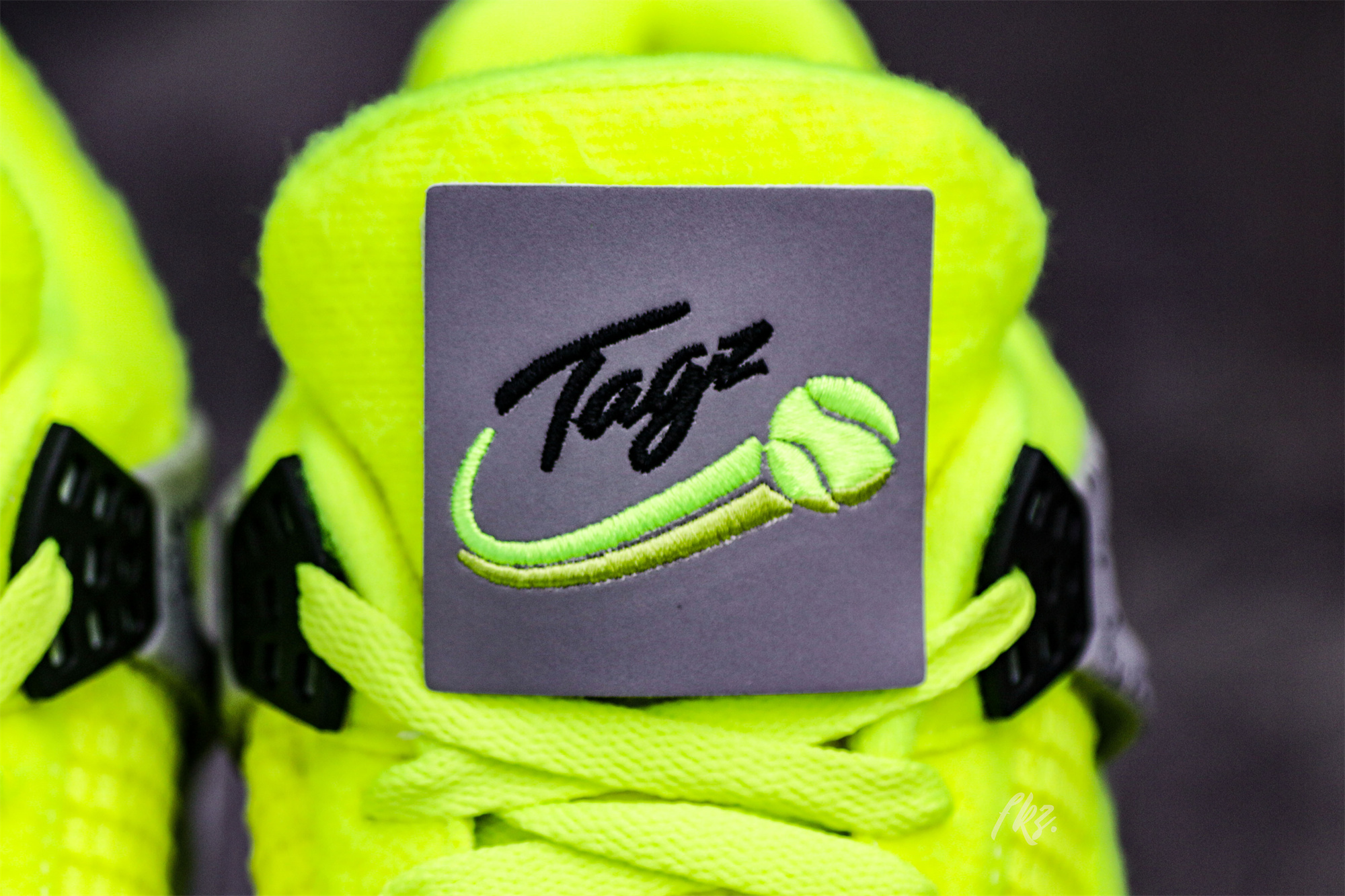 Air Jordan 4 “Tennis Ball” Custom Atomic Green/Black