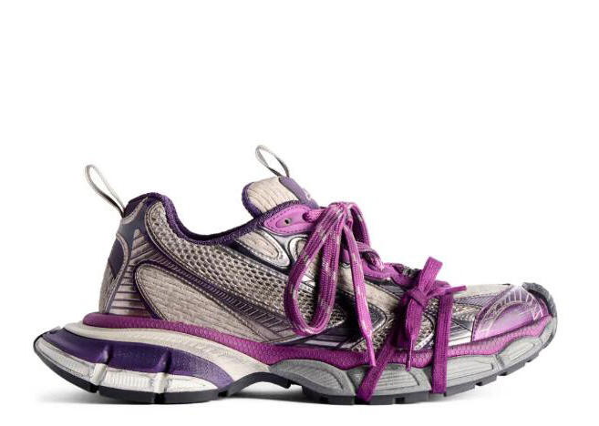 Balenciag* Cargo Sneaker Grey Purple