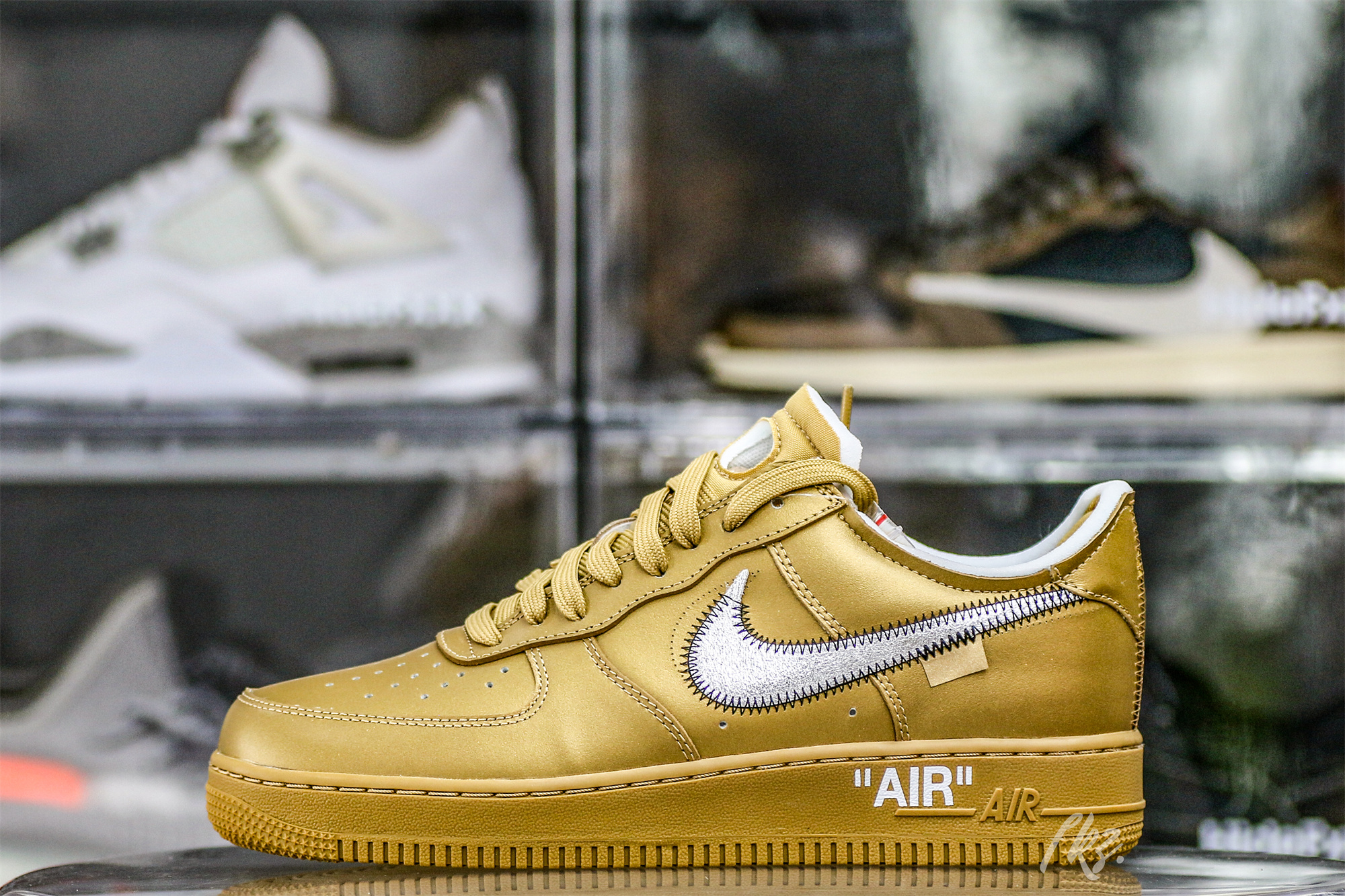 Nike Off-White Air Force 1 AF1 Gold Custom