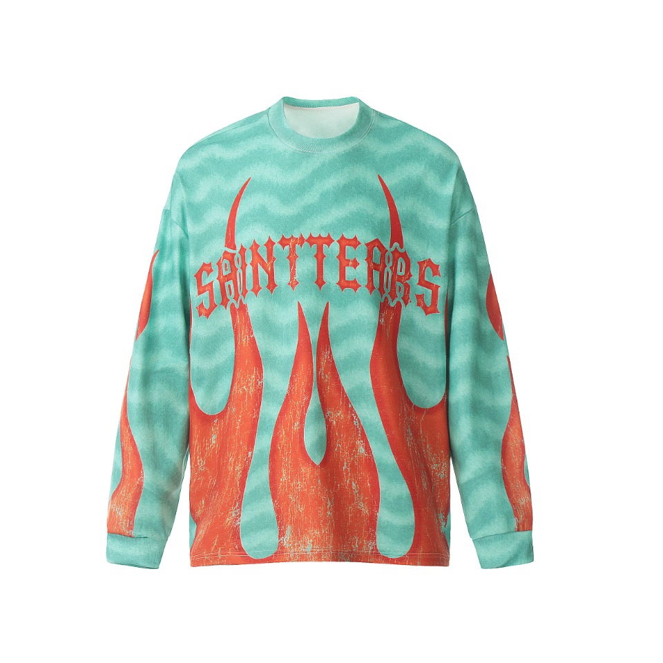 Saint Mich@el Tears Fire Full Print Long Sleeve