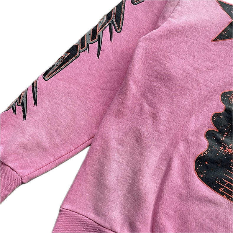 Hell$tar Studios brainwashed hoodie with brain Pink