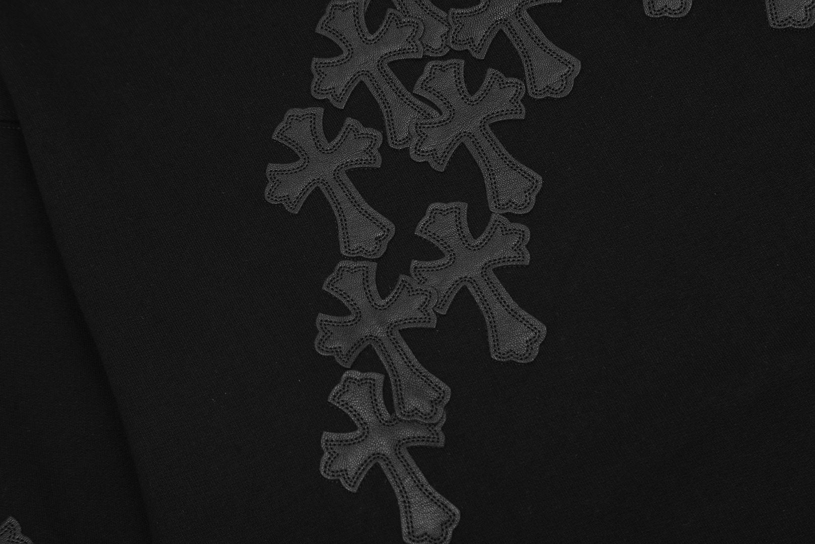 Chrome Hearts black embroidered and printed heavy-duty zip-up hoodie