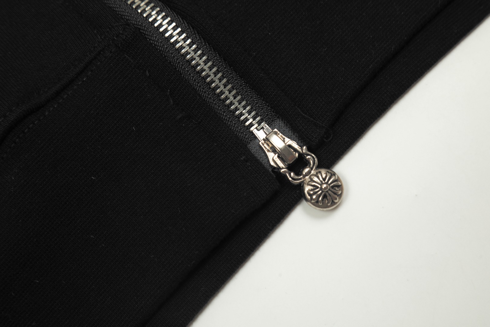 Chrome Hearts black embroidered and printed heavy-duty zip-up hoodie