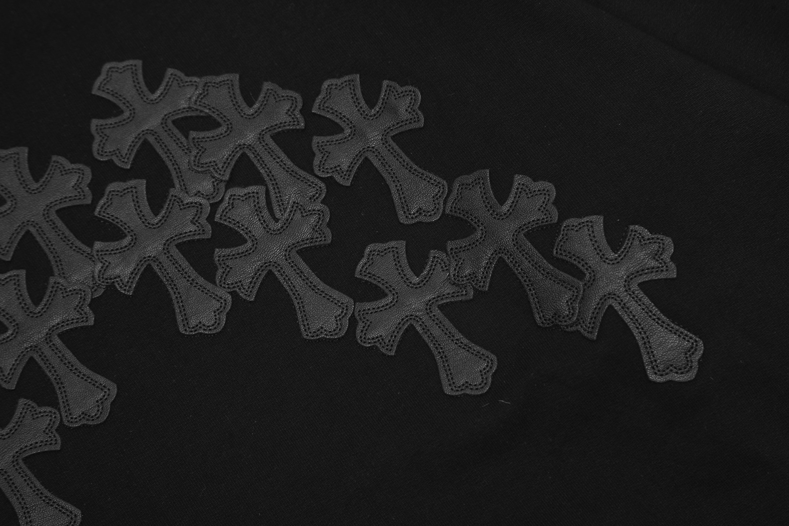 Chrome Hearts black embroidered and printed heavy-duty zip-up hoodie