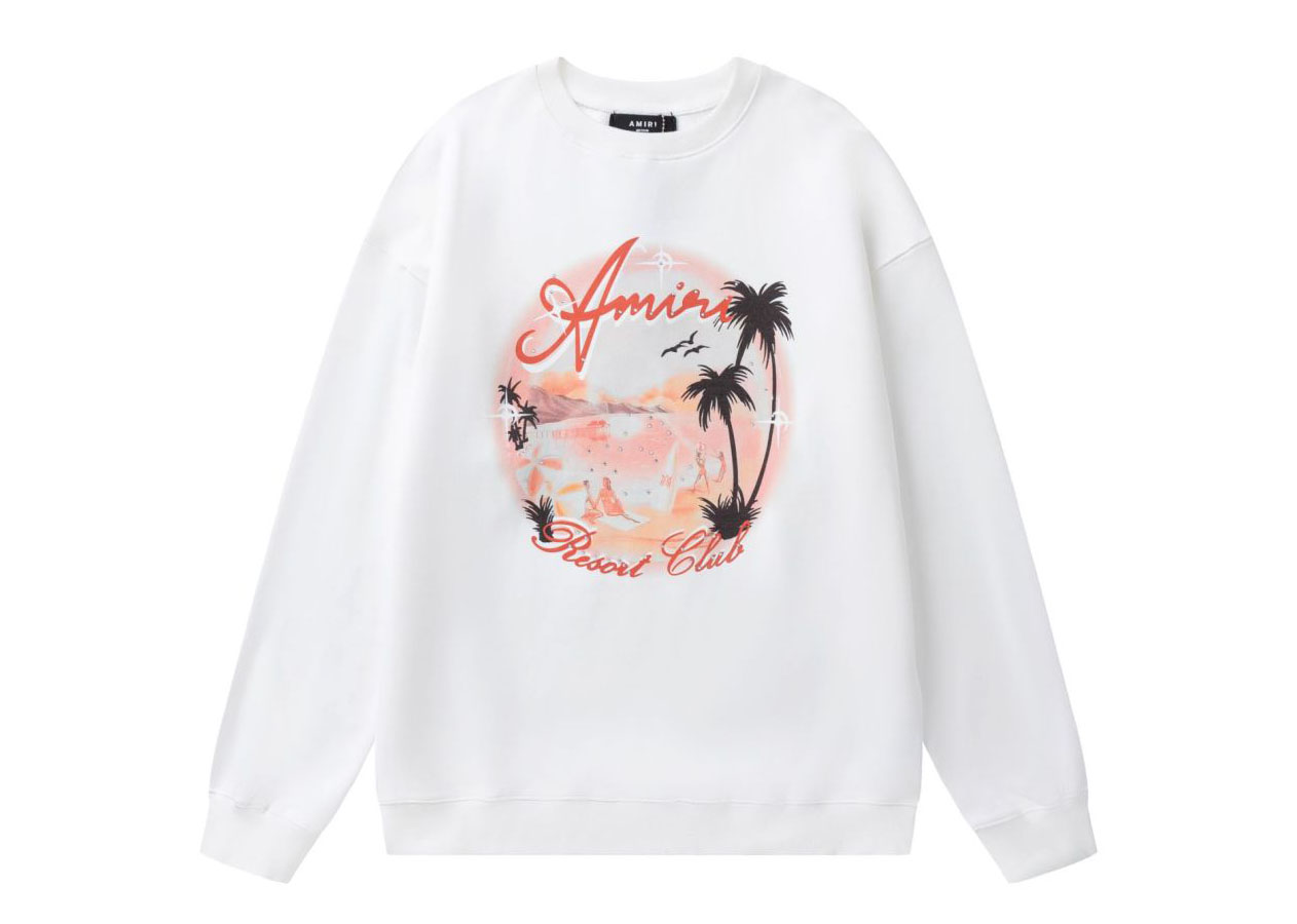 AMIRI Maldives Beach Logo with Rhinestone Detailing