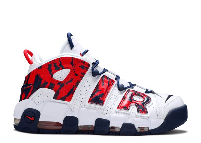 Air More Uptempo Red Navy Camo 2020